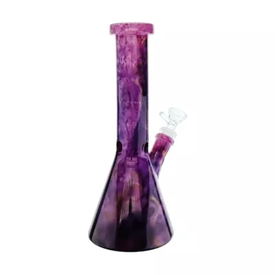 10 Inch Twist Glass Fancy Beaker Bong Purple
