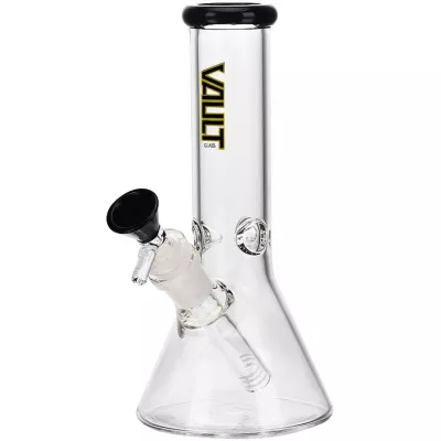 10 inch Beaker 1 Chamber Metallic Color Bong Black