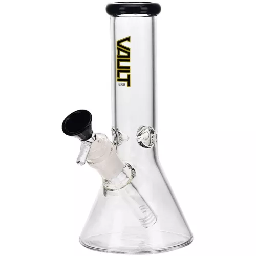 10 inch Beaker 1 Chamber Metallic Color Bong Black