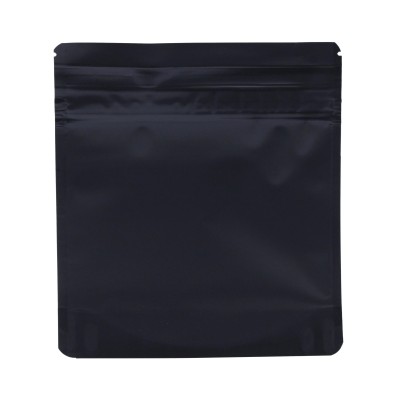 1/2oz-All Black Mylar Zipper Bags 50CT
