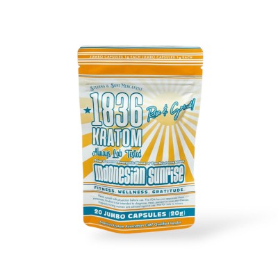 1836 Kratom 150ct Jumbo Caps Indonesia Sunrise