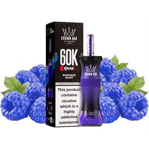 Crown Bar Al fakher 60k blue razz blst