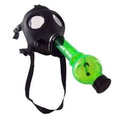 Gas Mask Character W/Arcylic Tube Black