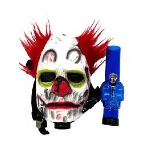 Gas Mask Character W/Arcylic Tube Clown Red&White