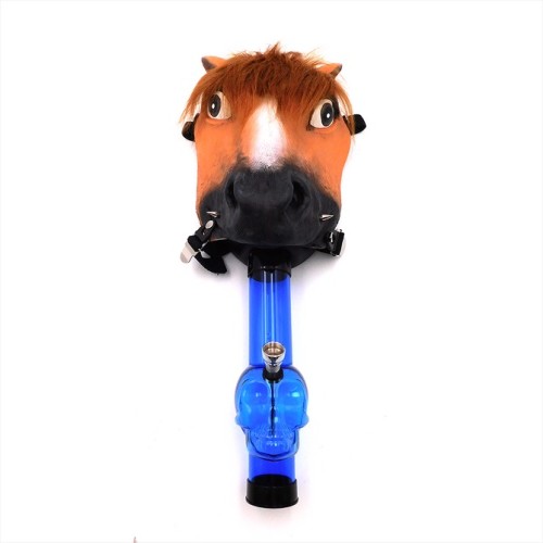 Gas Mask Character W/Arcylic Tube Creepy Eyed Popped Out