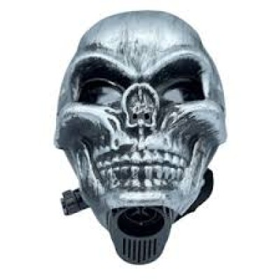 Gas Mask Character W/Arcylic Tube Skull Siver