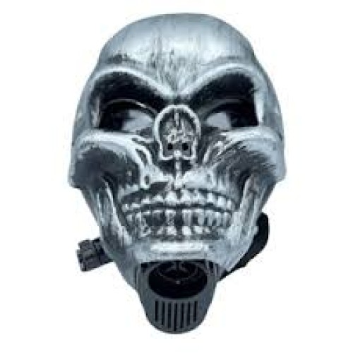 Gas Mask Character W/Arcylic Tube Skull Siver